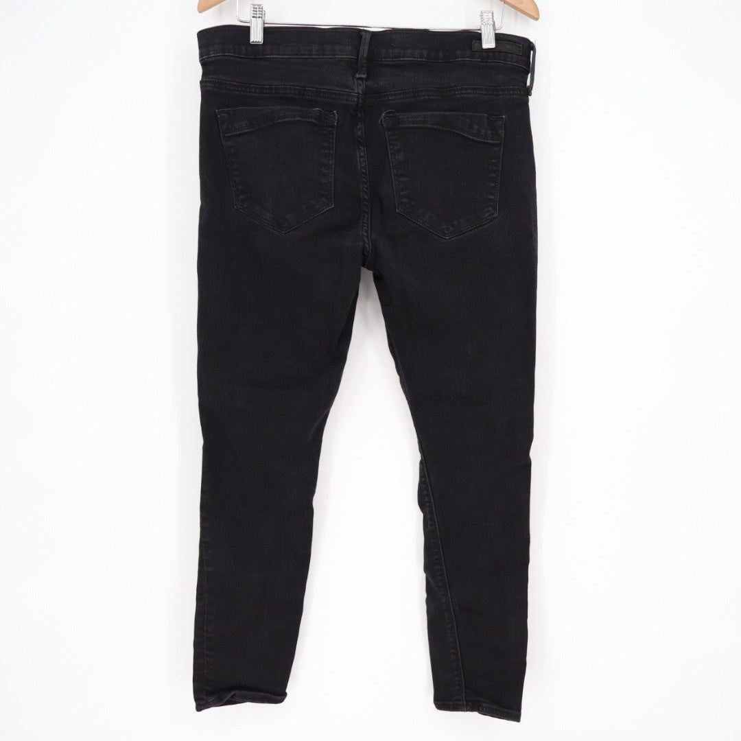 Express Jeans Black Legging Mid Rise Skinny Denim Pants Women Size 14