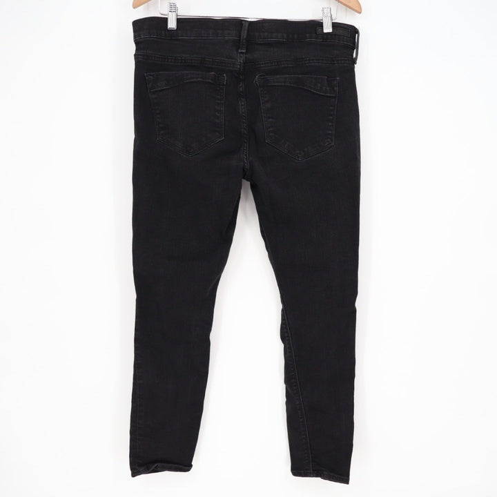 Express Jeans Black Legging Mid Rise Skinny Denim Pants Women Size 14