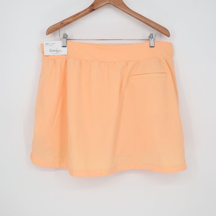 Walter Hagen Performance 11 Peach Orange Pull On Golf Skort XXL 16 Inch Length