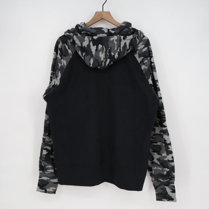 American Giant Raglan Classic Full Zip Hoodie Mens XL Black Gray Camouflage