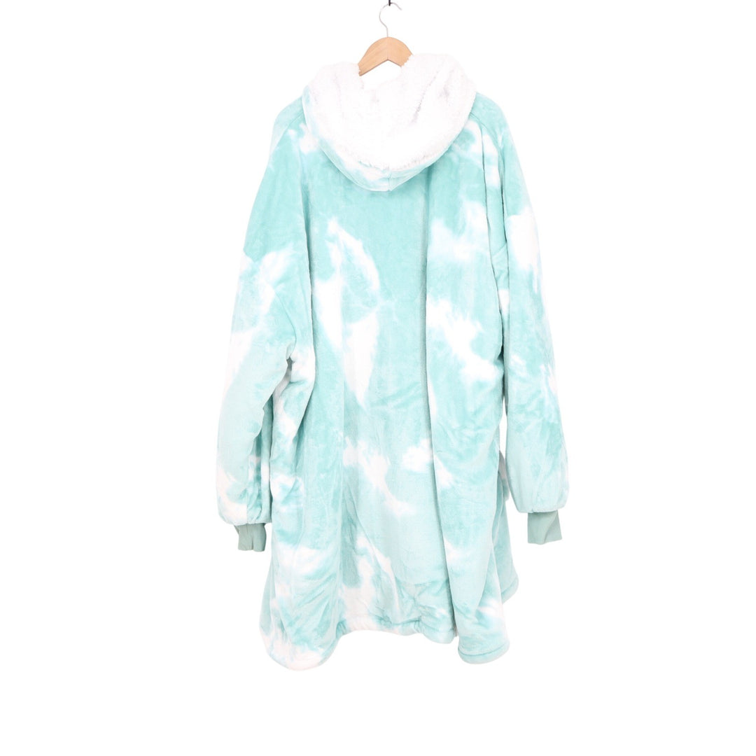 The Oodie Wearable Blanket Hoodie Mint Green Tie Dye Cloud Oversized One Size