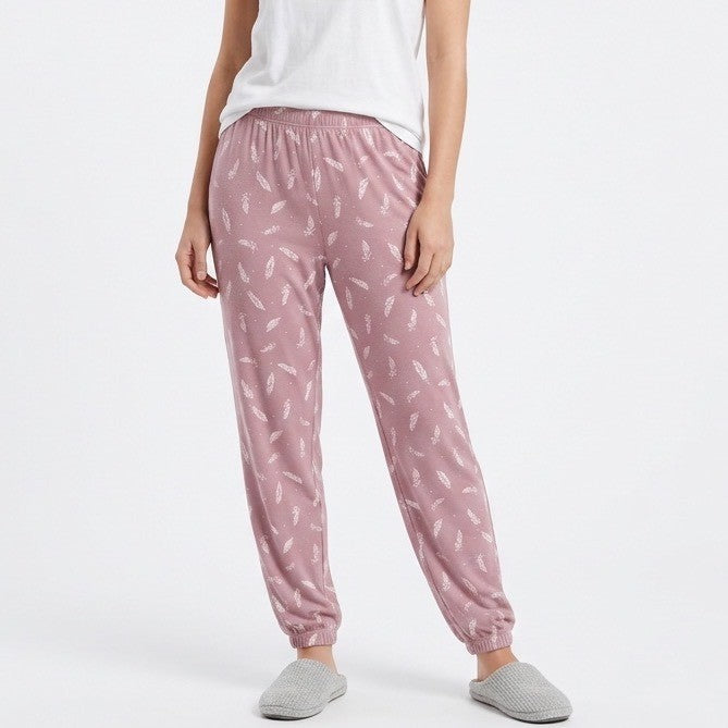 Charter Club Intimates Pajama Pants Women Large White Floral Cotton Straight Leg