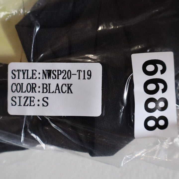 Naked Wardrobe The Statement Black Puff Sleeve Crop Top NWSP20-T19 Small