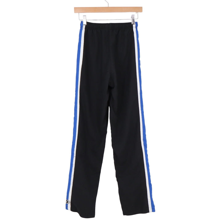Frontline Dance Microfiber Track Pants Black Blue White Side Stripe Small