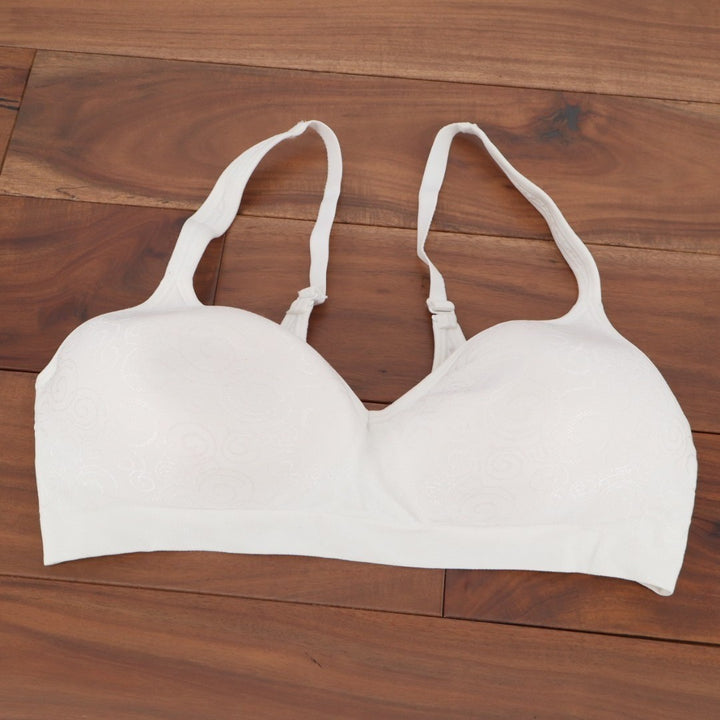 Bali Comfort Revolution T-Shirt Bra Womens 40B White Nylon Stretch Wireless