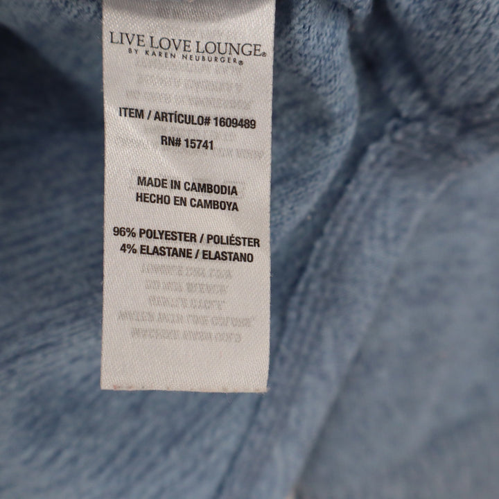 Karen Neuburger Live Love Lounge Heather Blue Raglan Pullover Top Size M