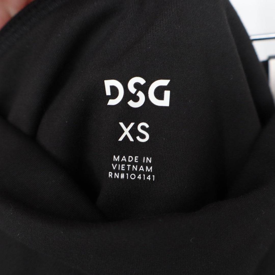 DSG Momentum Crop Womens XS Pure Black High Rise Athletic Leggings