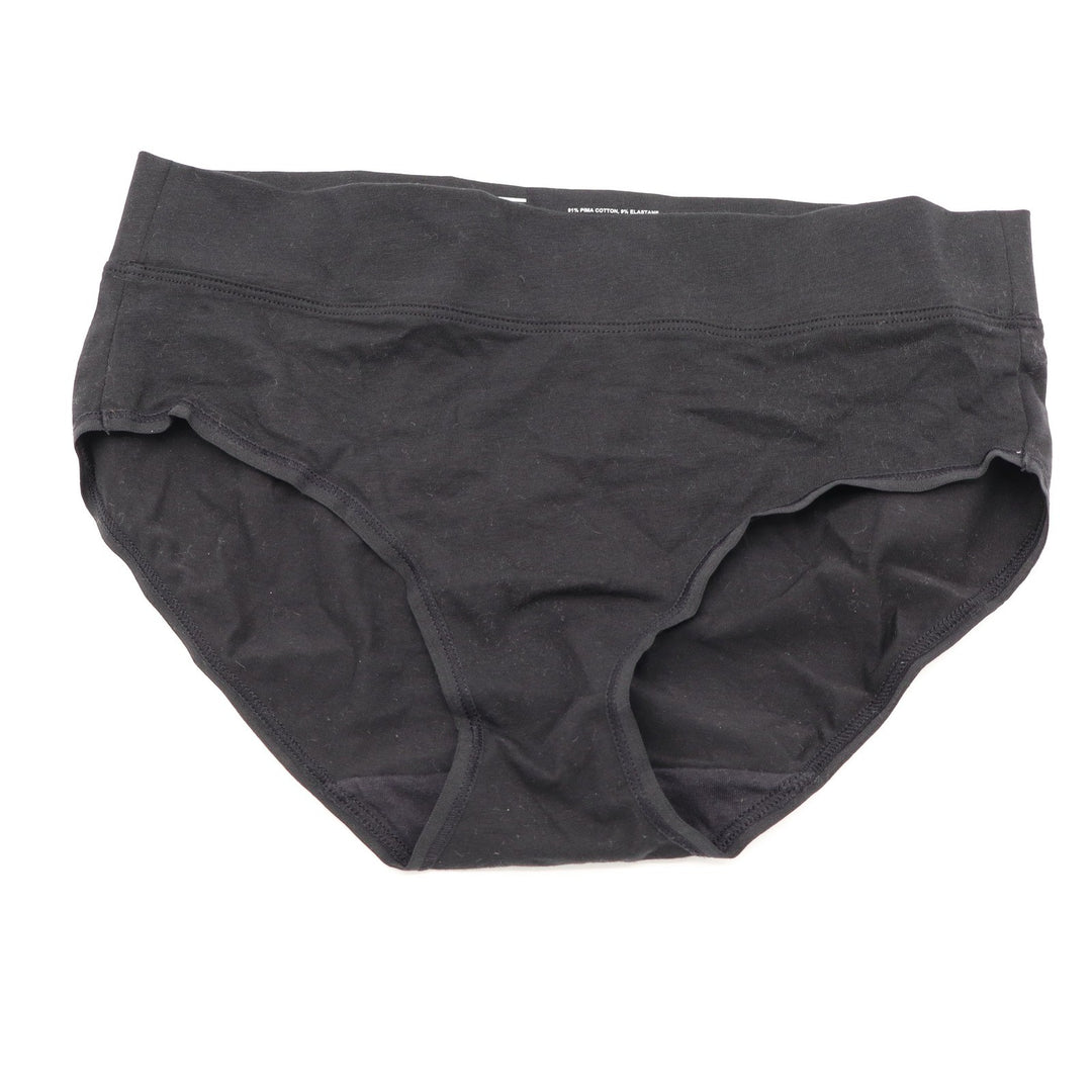 Felina Womens Black Pima Cotton Blend Bikini Panties Style 4831 Small