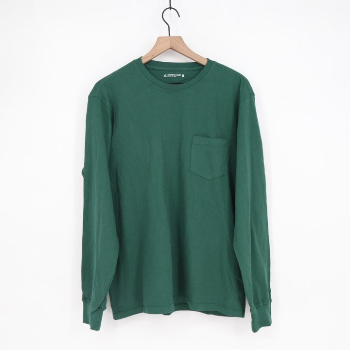 American Giant Tee Shirt Mens Medium Hunter Green Jersey Cotton Ribbed Cuffs