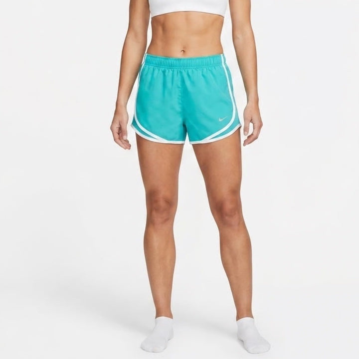 Nike Womens Tempo Dri-FIT Running Shorts Teal White XS NEW