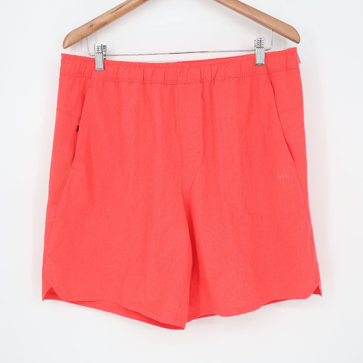 DSG Mens Agility Short 8 Inch Cabana Coral Heather Orange Training L