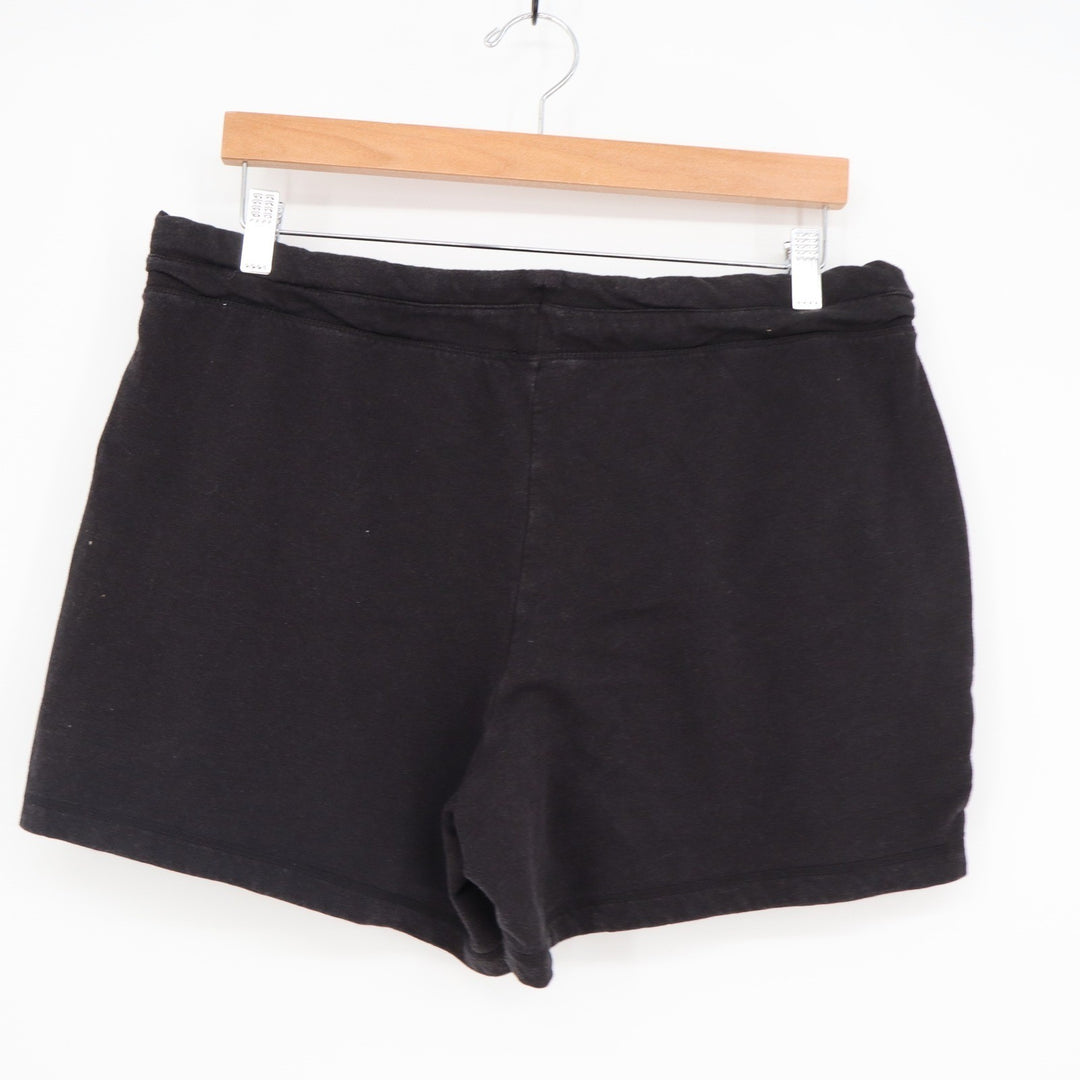 32 Degrees Cool Black Lounge Shorts Women's Large Elastic Drawstring Pockets
