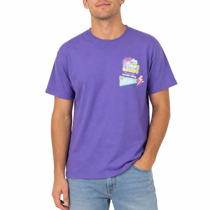 Gildan The 80s Cruise 2017 Purple Graphic T-Shirt Mens Large Retro Video Game