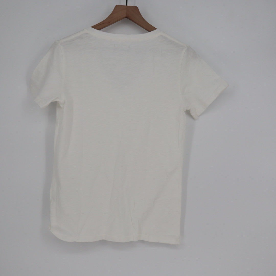 American Giant Women's Classic Cotton V-neck Tee Size S Made In USA