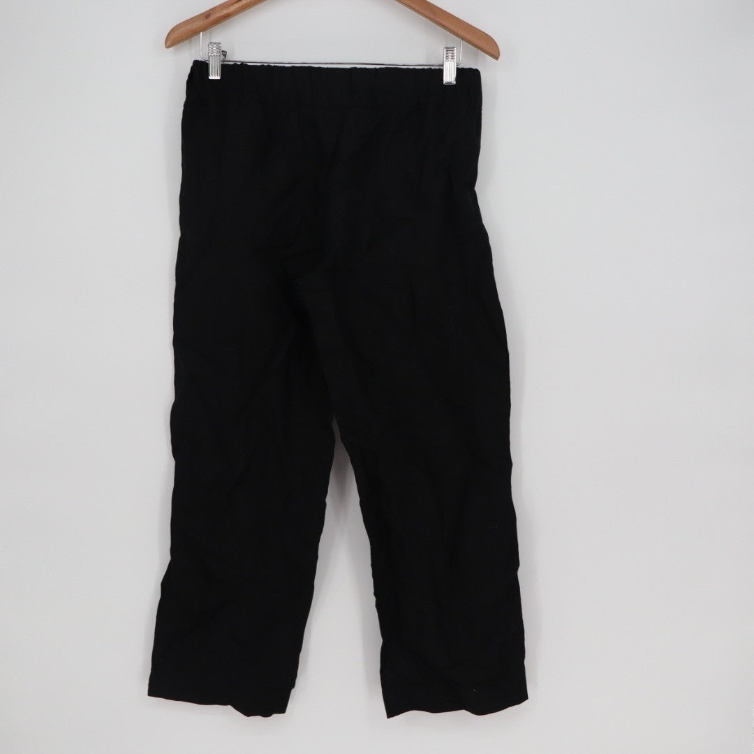 American Giant Pants Womens Small Black Linen Relaxed Fit Made In USA