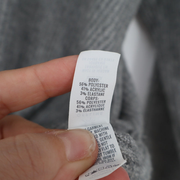 Offline by Aerie Sweater Womens Large Gray Knit Round Neck Twist Hem Pullover