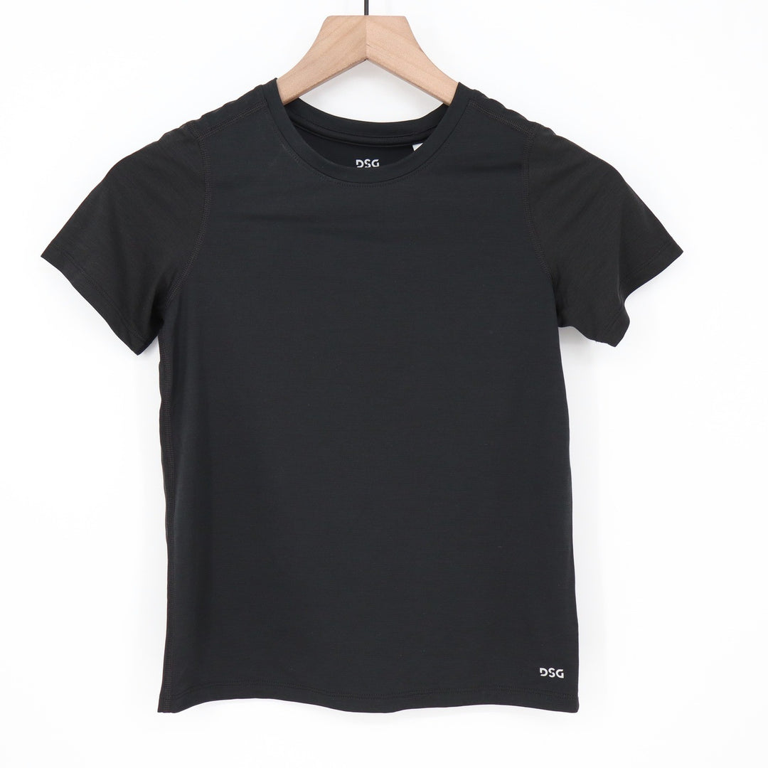 DSG Boys Movement Tee Black Short Sleeve Moisture Wicking Athletic Shirt Size S