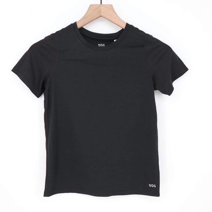 DSG Boys Movement Tee Black Short Sleeve Moisture Wicking Athletic Shirt Size S