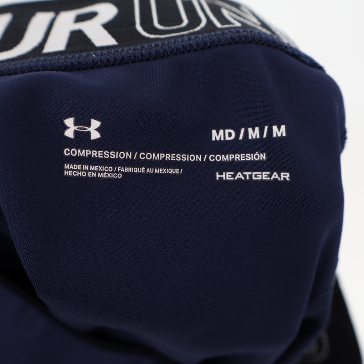 Under Armour Heatgear Athletic Shorts Womens Medium Navy Elastic Waist Low Rise