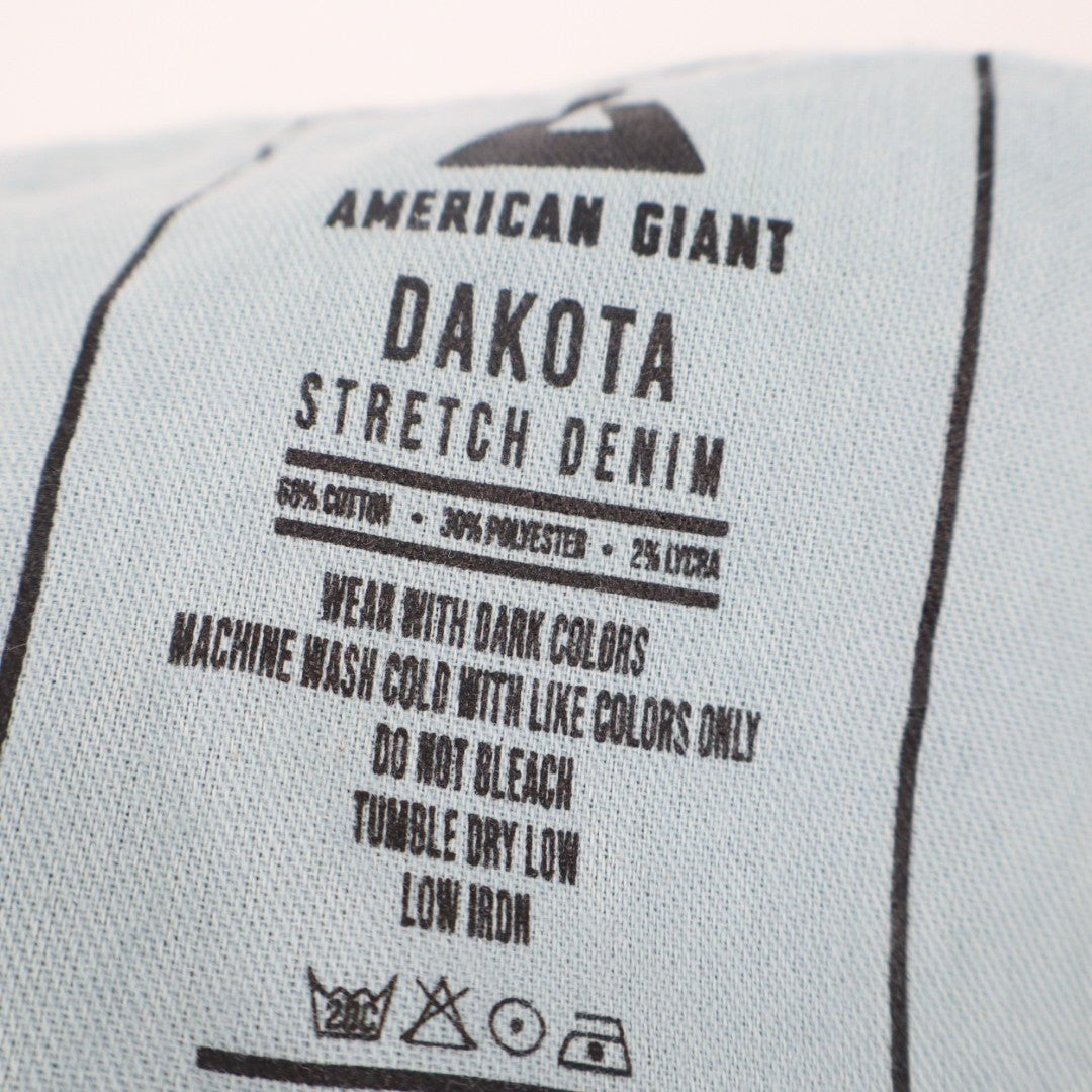 American Giant Dakota Jeans Mens 34x32 Blue Denim Preppy Cotton Stretch Straight