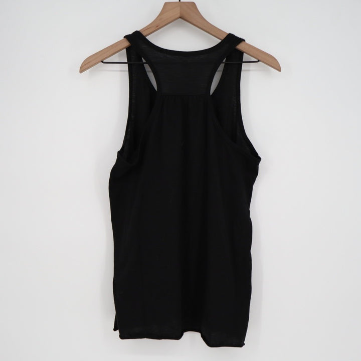 Epic MMA Gear Workout Tank Top Womens Large Black Pleated Racerback Round Neck