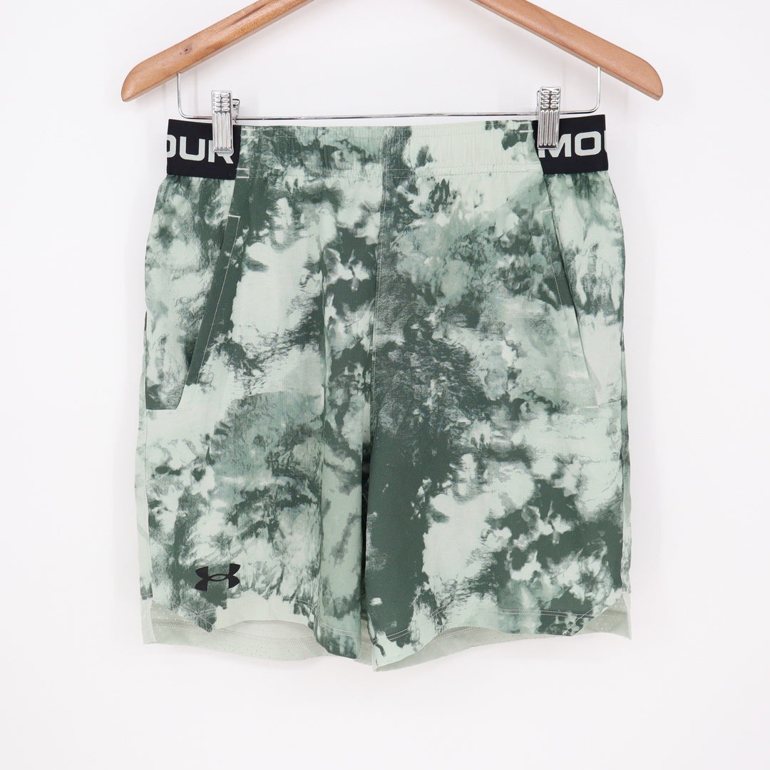 Under Armour Mens Vanish Woven 6in Printed Shorts Green White Size S