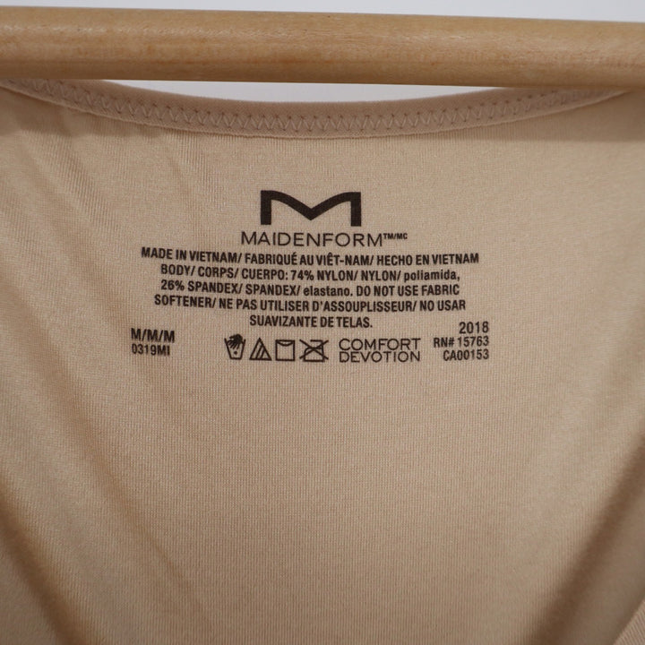 Maidenform Comfort Devotion Shapewear Camisole Beige Firm Control Tank Top M