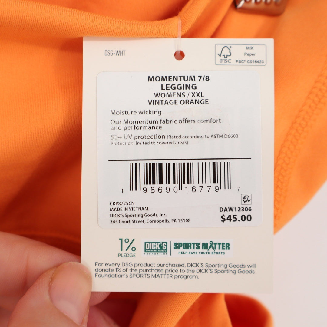 DSG Momentum 7/8 Leggings Womens XXL Vintage Orange High Rise Activewear