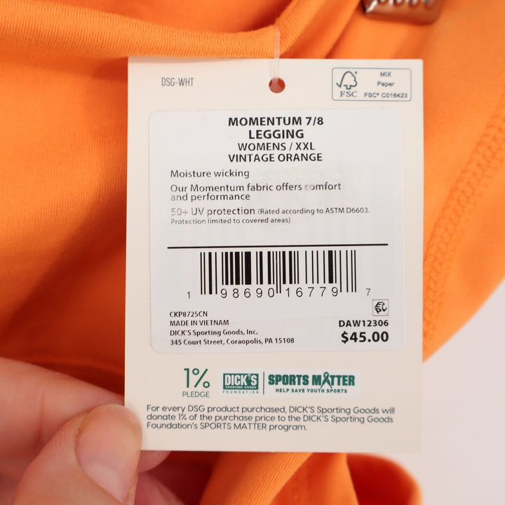 DSG Momentum 7/8 Leggings Womens XXL Vintage Orange High Rise Activewear