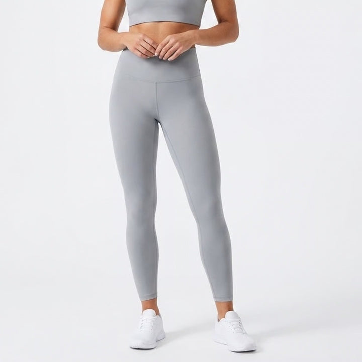 Lavento Ankle Leggings Womens 6 Gray Nylon Stretch Gym Training Yoga Workout