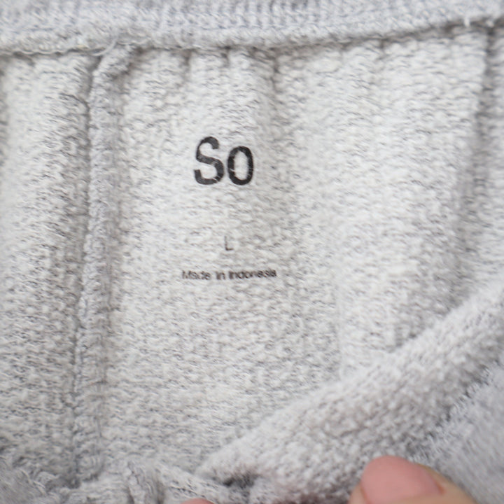 SO Heather Gray Jogger Sweatpants Womens Large Elastic Waist Drawstring Athletic