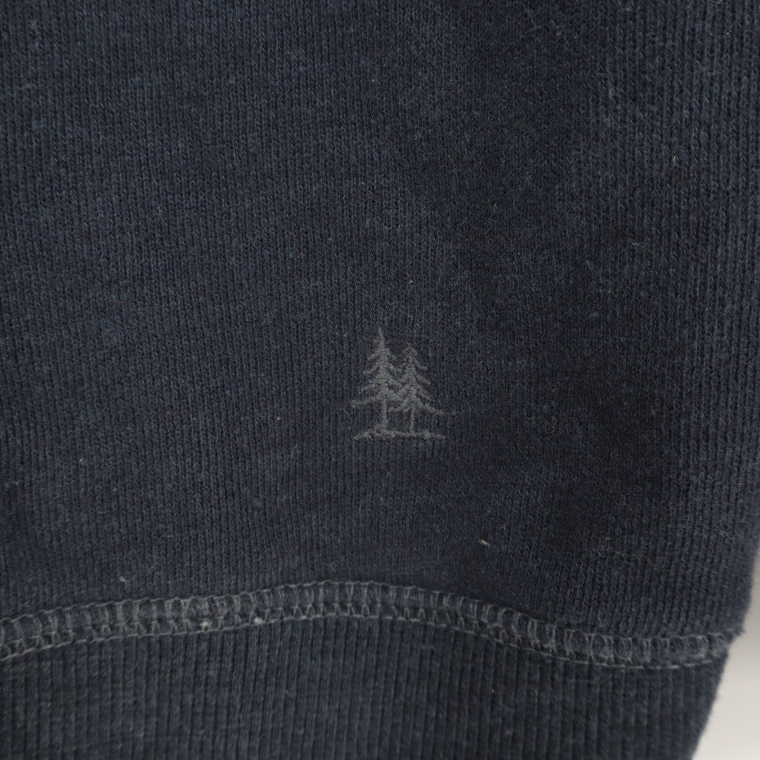 G.H. Bass & Co. Sweater Mens Large Blue Cotton Knitted Long Sleeve Mock Neck