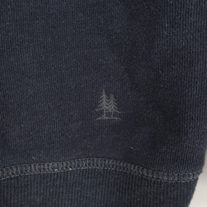 G.H. Bass & Co. Sweater Mens Large Blue Cotton Knitted Long Sleeve Mock Neck