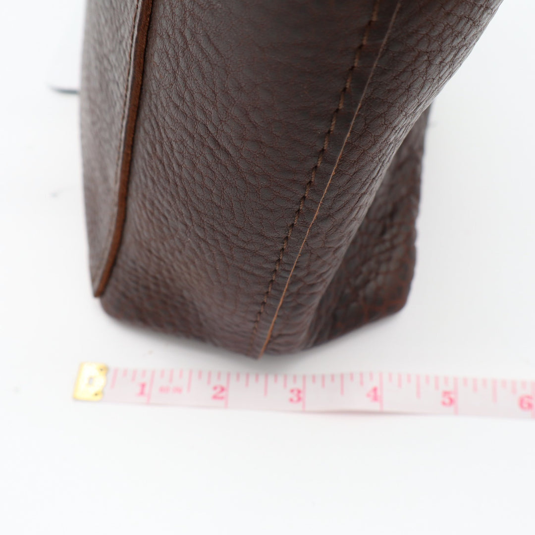 Portland Leather Goods Mini Crossbody Tote Womens Dark Brown Leather Pocket
