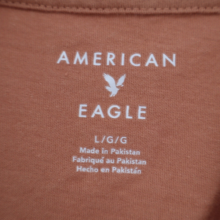 American Eagle Supercharged Fireworks Graphic Tee Burnt Orange Mens Large EAJ334