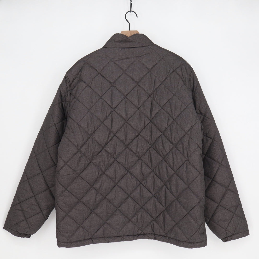 Weatherproof Vintage Mens XL Charcoal Gray Quilted Faux Fur Lined Zip Jacket
