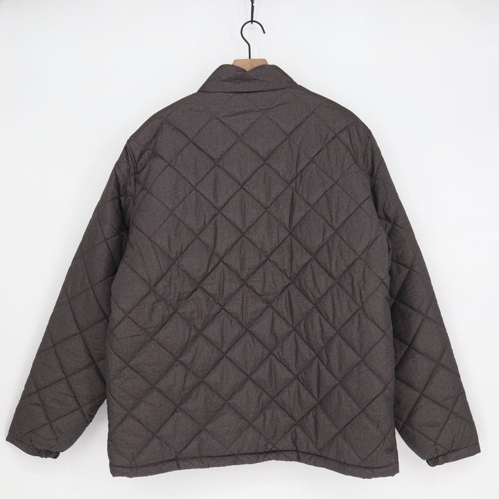 Weatherproof Vintage Mens XL Charcoal Gray Quilted Faux Fur Lined Zip Jacket