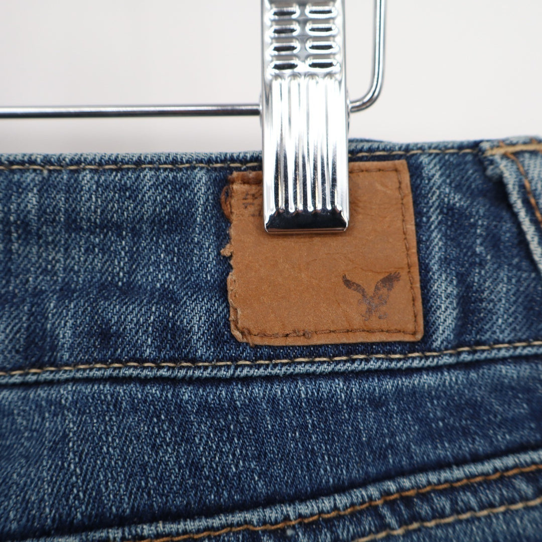 American Eagle Outfitters Jeans Womens 6L Blue Denim Stretch Distressed Straight