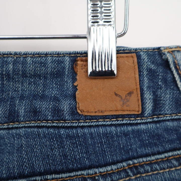 American Eagle Outfitters Jeans Womens 6L Blue Denim Stretch Distressed Straight