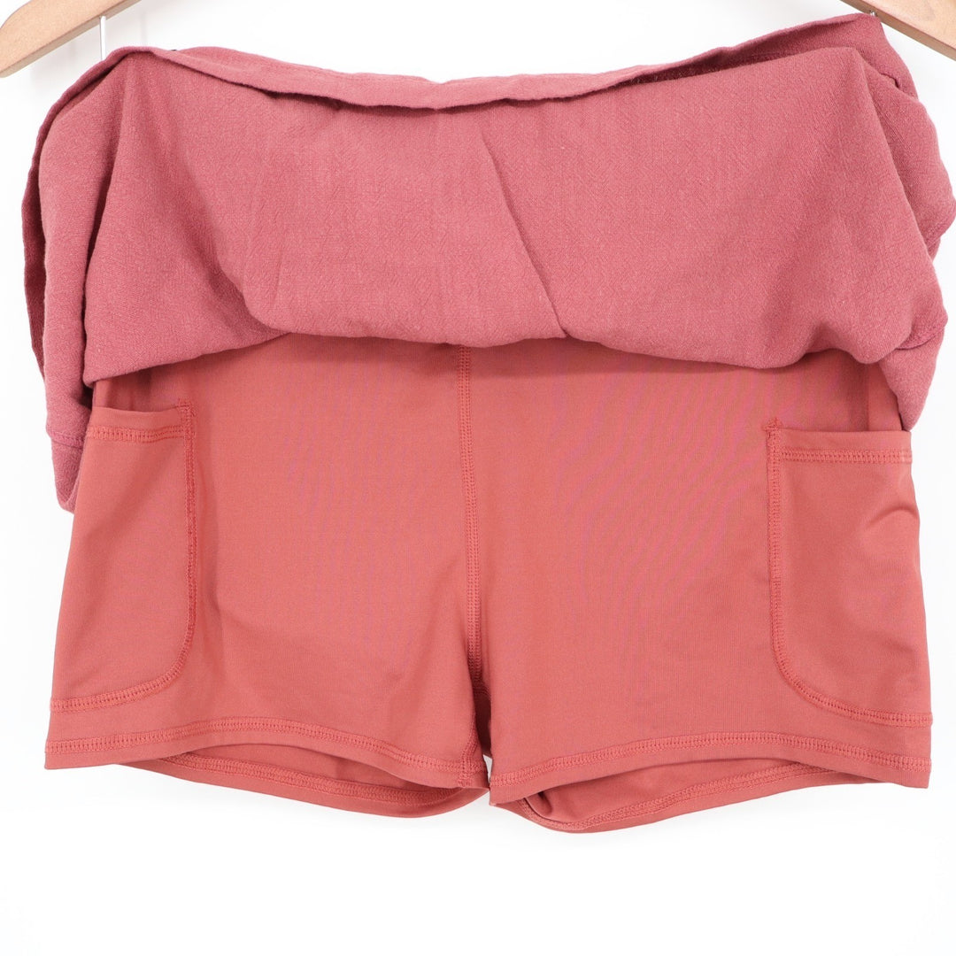 Mini Skort Women's Medium Sunkist Coral Stretch Pull On Elastic Waist Athlatic