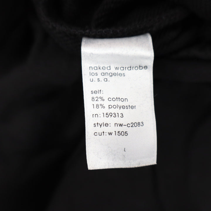 Naked Wardrobe Black Fleece Sweatshirt and Joggers Lounge Set Size L