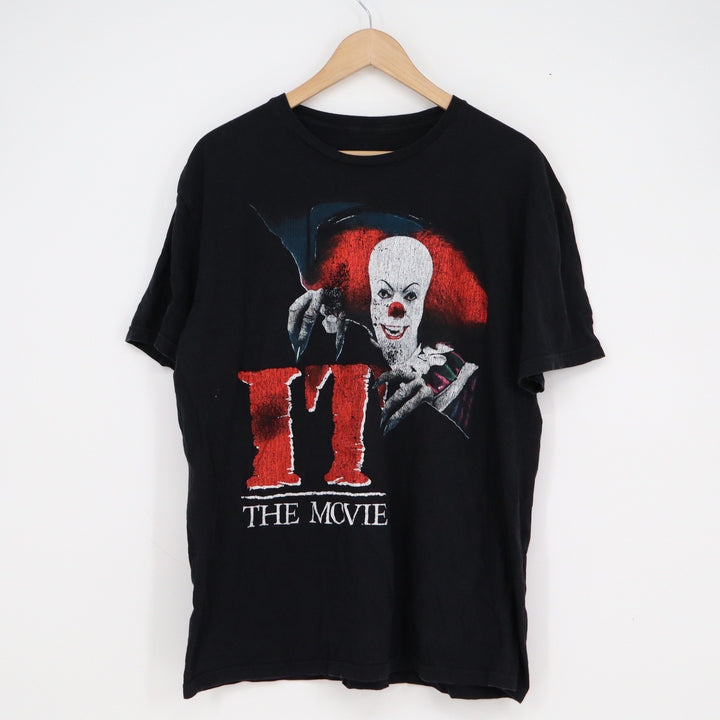 IT The Movie Pennywise Clown Graphic T-Shirt Mens XL Black Stephen King Horror
