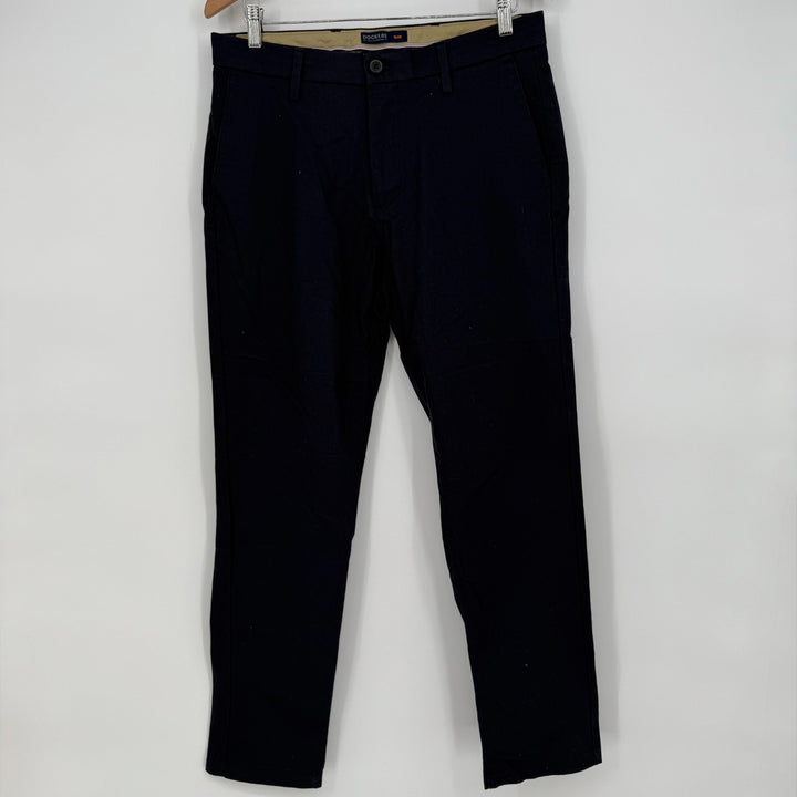 Dockers Flex Comfort Chino Pants Mens 32x32 Blue Cotton Slim Flat Front Business