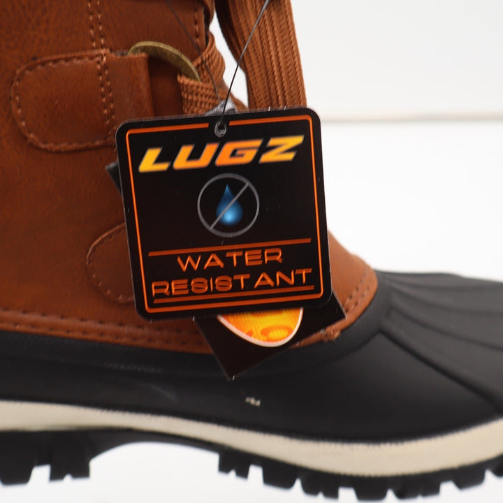 Lugz Duck Boots Womens 8 Tallulah Brown Black Water Resistant Faux Fur New
