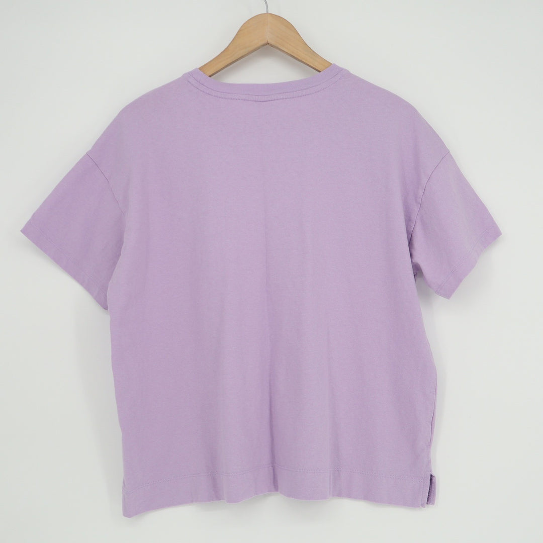 Vintage Tee Womens Medium Lavender Purple Cotton Boxy Crewneck T-Shirt