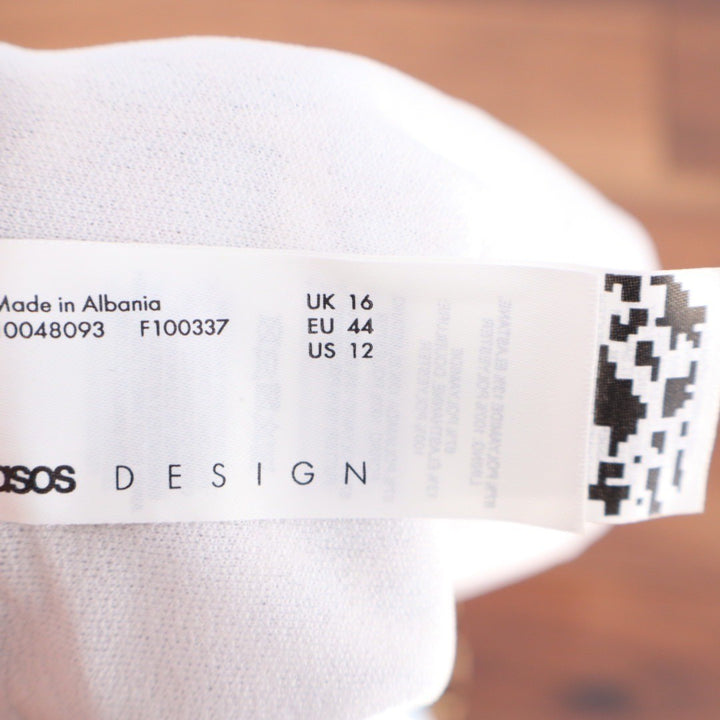 ASOS DESIGN Leopard Print Rib V Front High Leg Bikini Bottoms Size 12