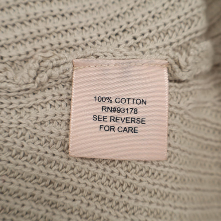 Philosophy Republic Clothing Sweater Womens Large Beige Knit Cotton Round Neck