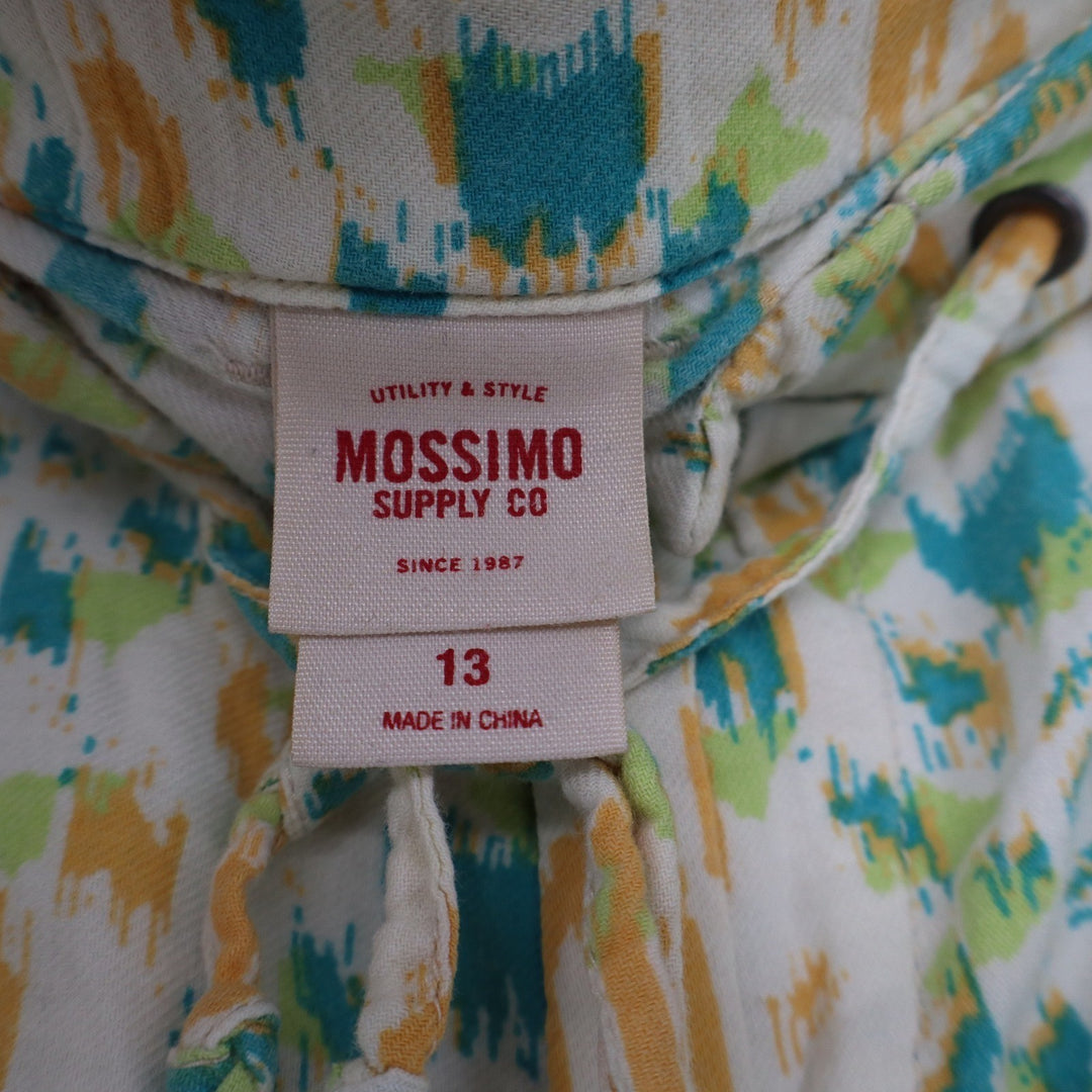 Mossimo Supply Co Womens Multicolor Ikat Utility Shorts Size 13 Elastic Waist