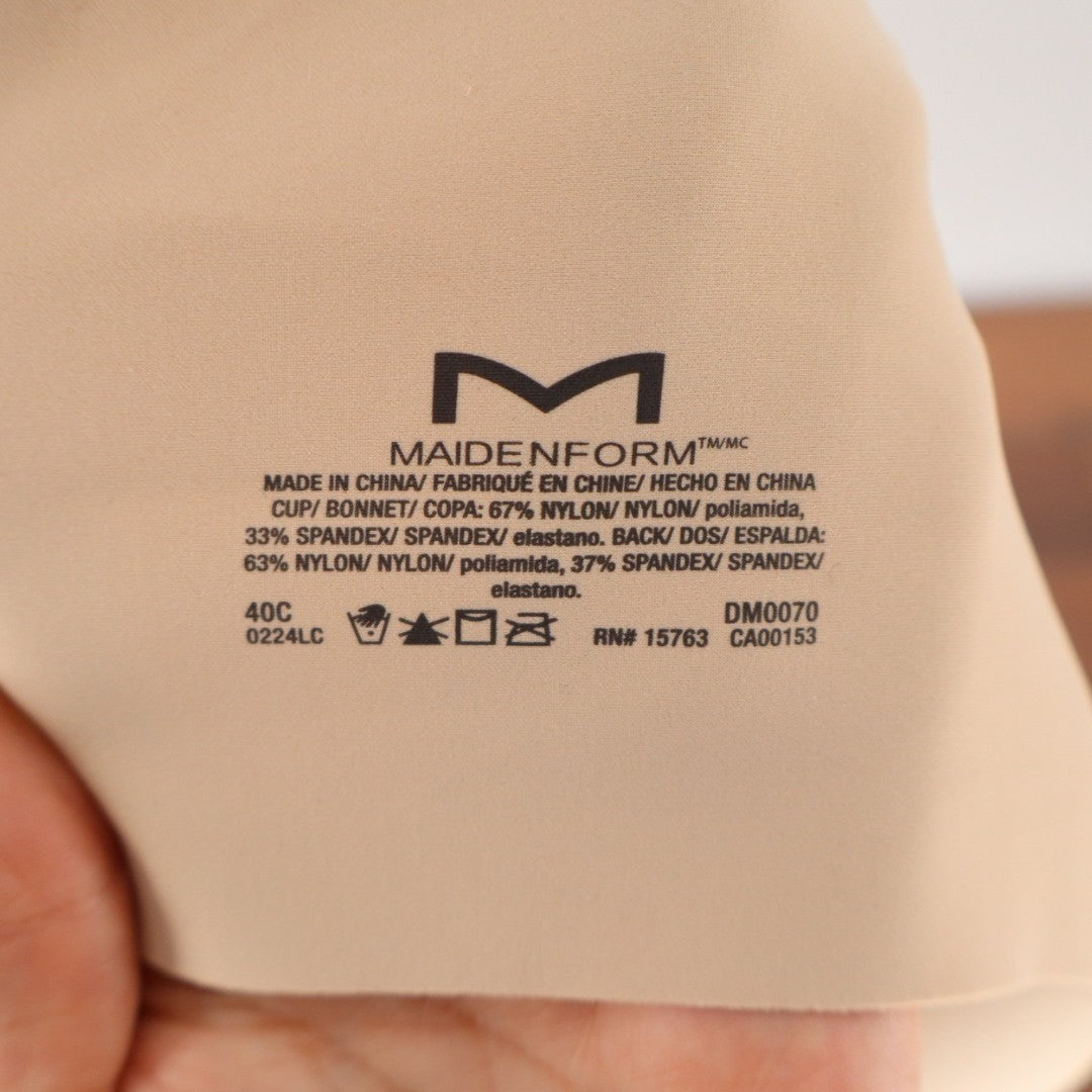 Maidenform Barely There T-Shirt Bra Women 40C Nude Full Coverage Padded Wireless