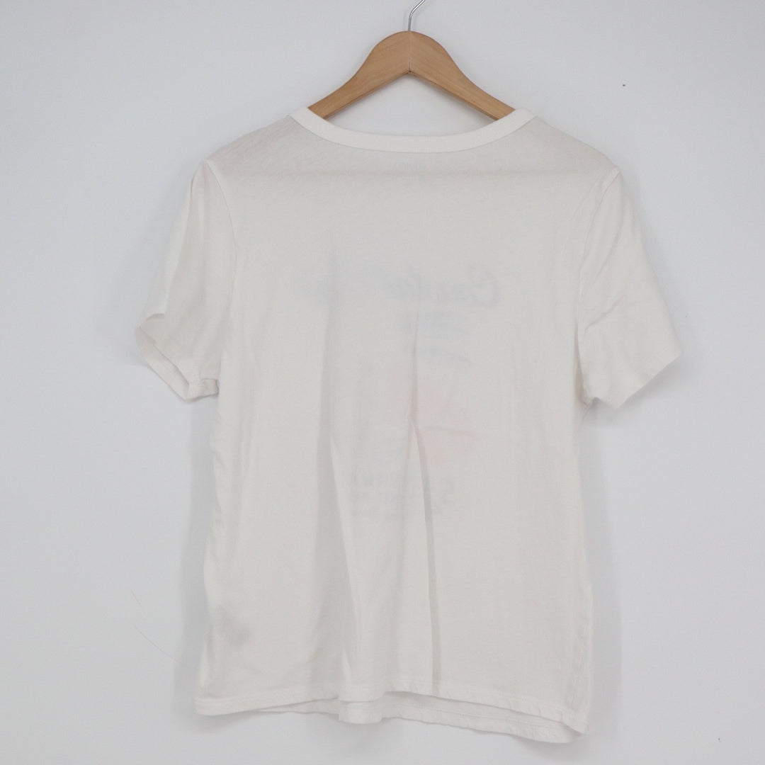 Old Navy Everywear Graphic Tee White Coastal Cafe Nantucket Lobster Mens Large